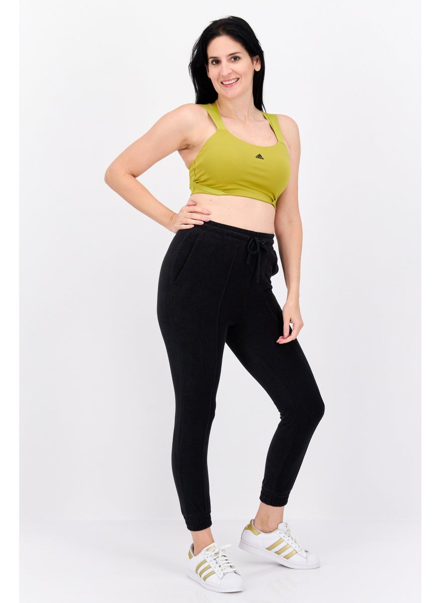 Adidas Women Lightly Padded Brand Logo Sports Bra, Bright Olive  - Image 2