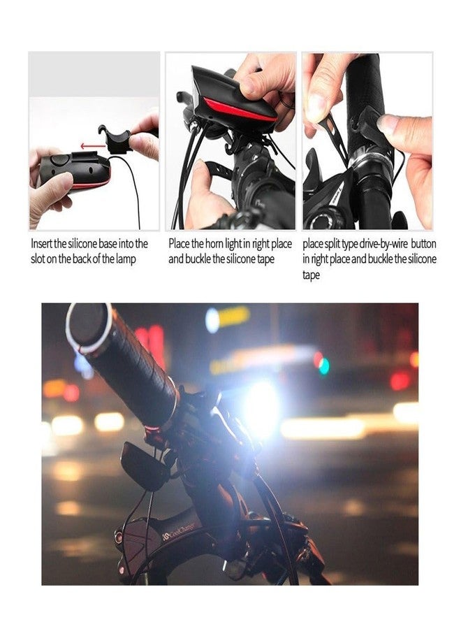 ZESTOK 2-in-1 Rechargeable -Cycle Light and Horn Lights Rechargeable Waterproof (140 dB) with Front Cycle Light Bell (3 Modes) - Image 4