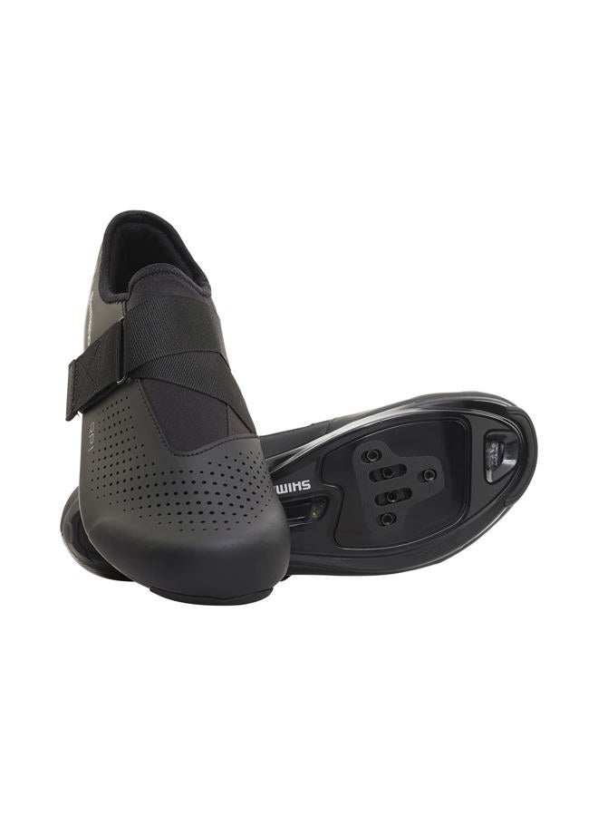 SHIMANO أحذية دراجات هوائية عالية الأداء للرجال من شيمانو، مقاس 44 EU، سوداء - Image 1