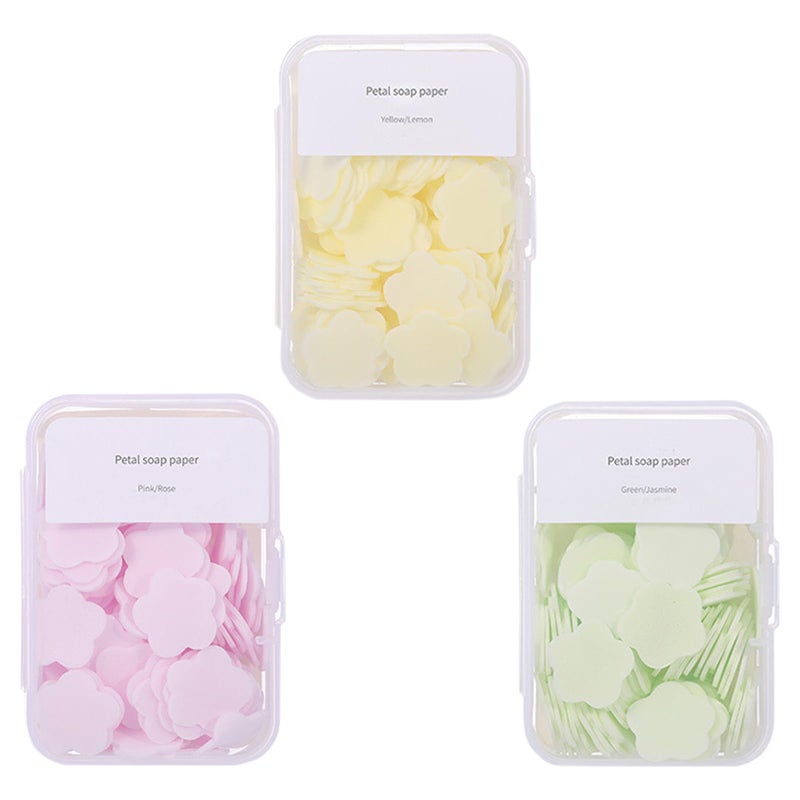 Iensen 300pcs Portable Hand Washing Soap Sheets, Scented Mini Soap Sheets, Disposable Soluble Soap for Outdoor Travel, Camping, Hiking (Mix) - Image 1