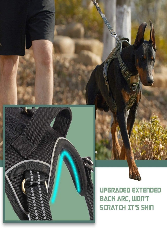 BUMBIN Tactical Dog Harness for Large Dogs No Pull, Famous TIK Tok No Pull Dog Harness, Fit Smart Reflective Pet Walking Harness for Training, Adjustable Dog Vest Harness with Handle Black L - Image 3