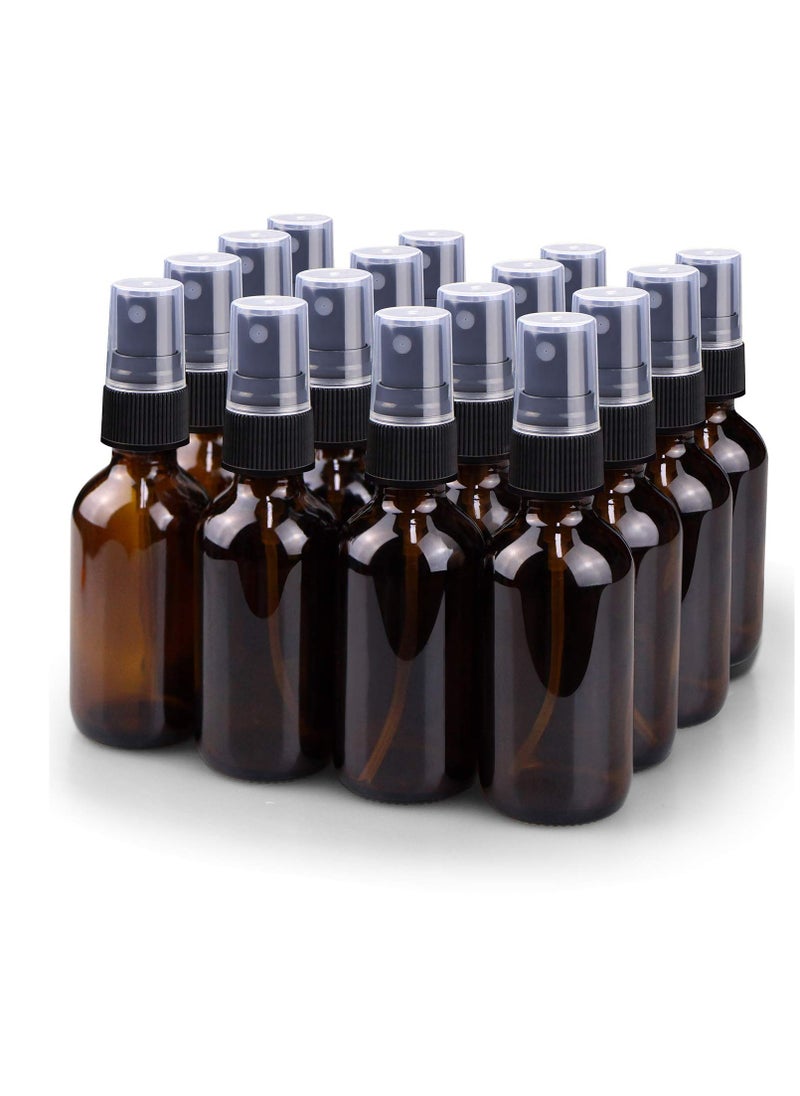 Wedama Wedama Spray Bottle, 2 oz Fine Mist Glass Spray Bottles, Little Refillable Liquid Containers for Watering Flowers Cleaning (16 Pack, Amber)  - Image 1