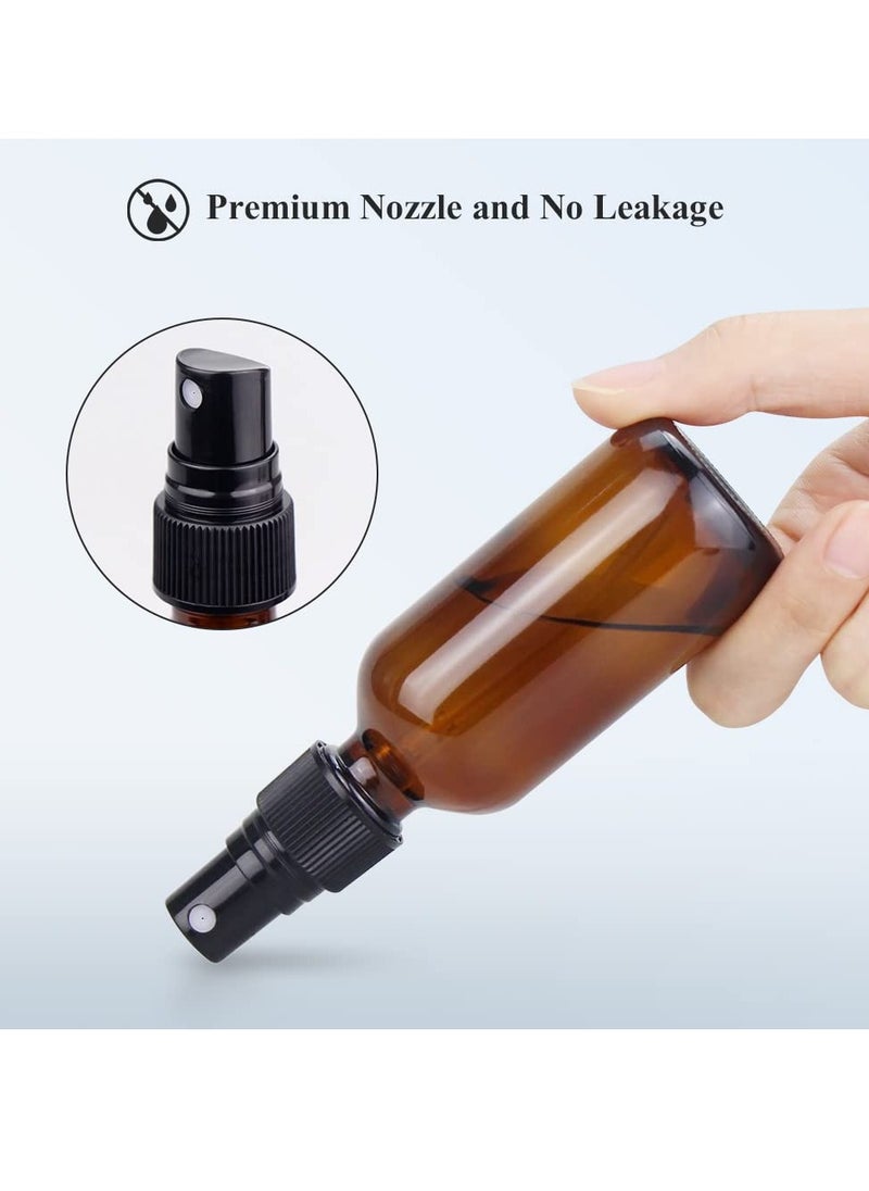 Wedama Wedama Spray Bottle, 2 oz Fine Mist Glass Spray Bottles, Little Refillable Liquid Containers for Watering Flowers Cleaning (16 Pack, Amber)  - Image 2