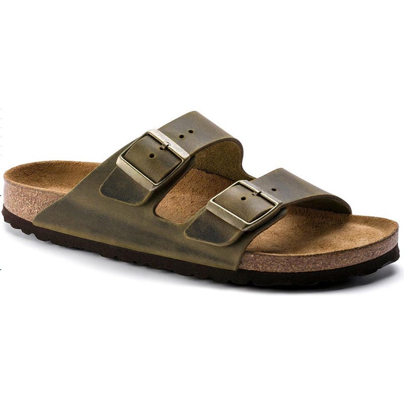 Full Cowhide~Birkenstock Shoes 2026 Spring/Summer New Retro Cork Flat Birkenstock Sandals for Men and Women - Image 1