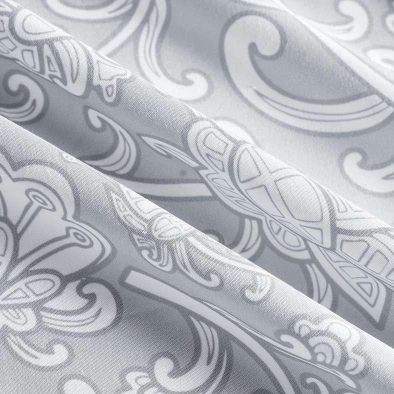 Pan Home Floral Printed Super King Fitted Sheet - Grey - Image 3