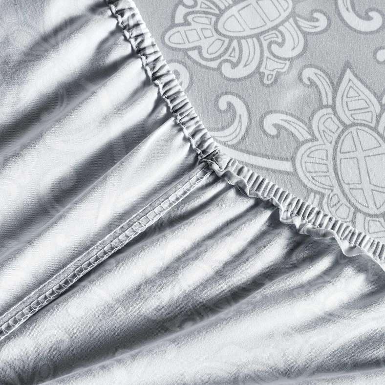 Pan Home Floral Printed Super King Fitted Sheet - Grey - Image 2