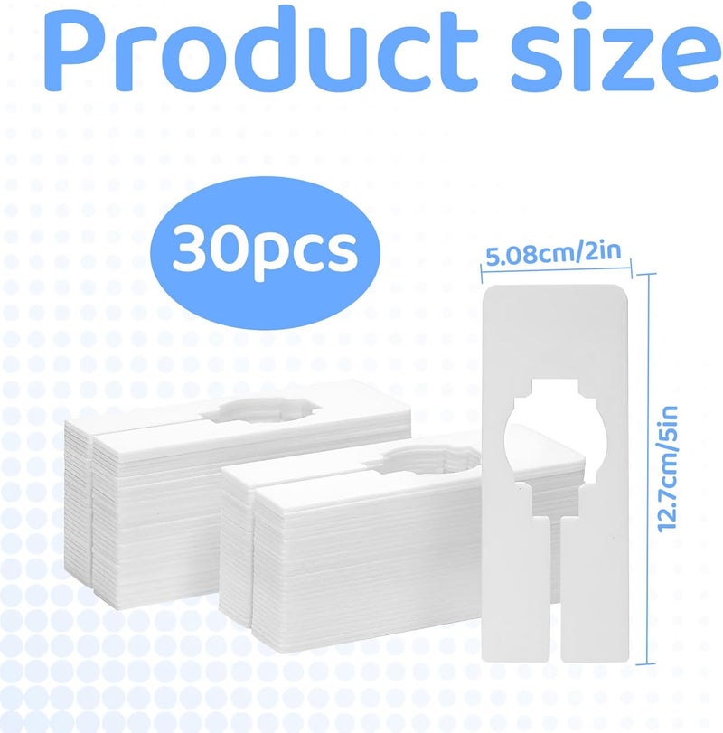 Qianeffort Rail Dividers,30PCS Wardrobe Dividers,White Rectangular Hanger Clothing Rail Dividers Rack Size Shelf Dividers,Writable Shelf Divider for wardrobe Sorting Classify Clothing Size and Colors - Image 2