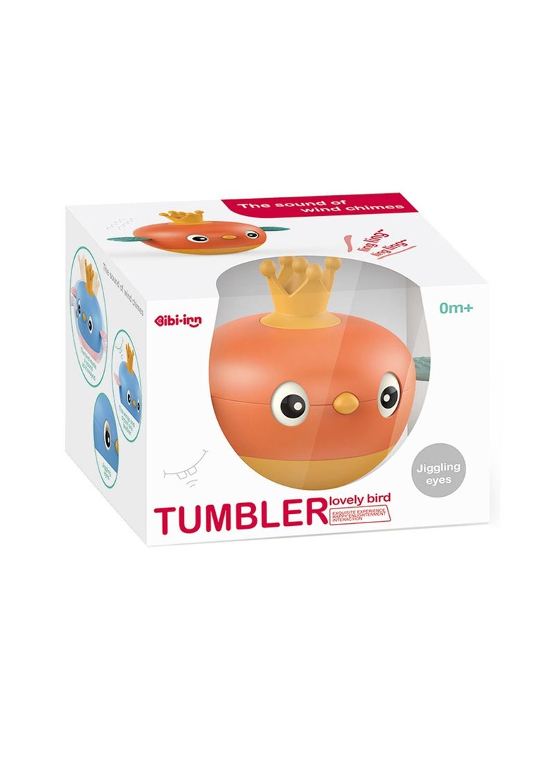 Ibi-Irn Bird Tumbler - Infant Toys with Jiggling Eyes and Wind Chime Sounds-Assorted color - Image 1