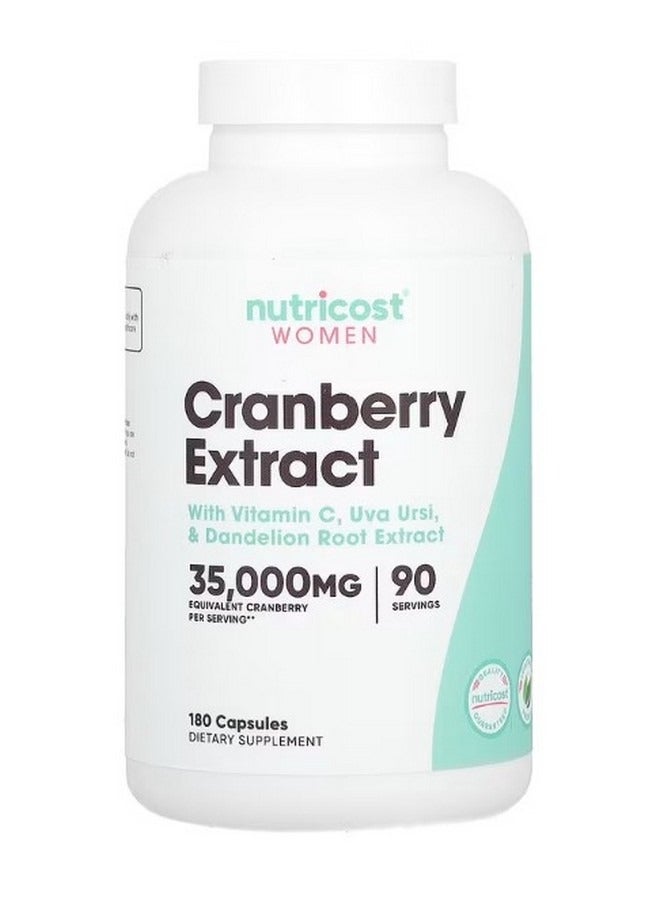 Nutricost Women Cranberry Extract 35000 Mg  180 Capsules 17050 Mg Per Capsule - Image 1