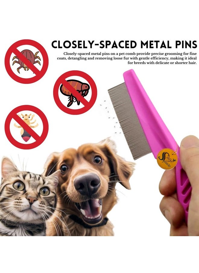 Sage Square Nail Cutter, Clipper, Safe, Stainless Steel, Sharp Blade, Smooth + Pet Comb Thin Pin - Professional Grooming Tool For Dogs/Cats, Detangle, Smooth & Beautify Your Pet'S Fur  - Image 5