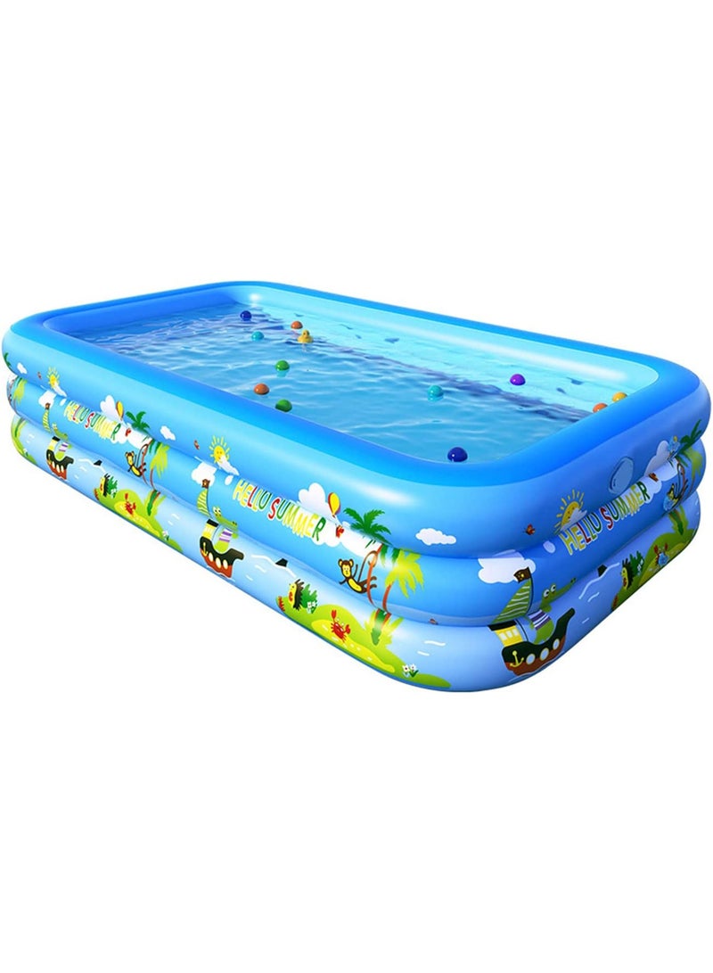 Inflatable Large Swimming Pool with Inflatable basketball Game for Adults and Kids Kiddie Above Ground Pool(4.2m) - Image 4