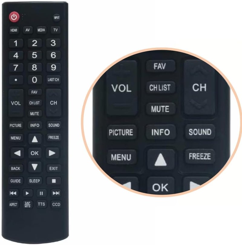 UBay ONA50UB19E05 ONC50UB18C05 Remote Control fit for ONN 4K Ultra HD (2160P) UHD LED TVs - Image 2
