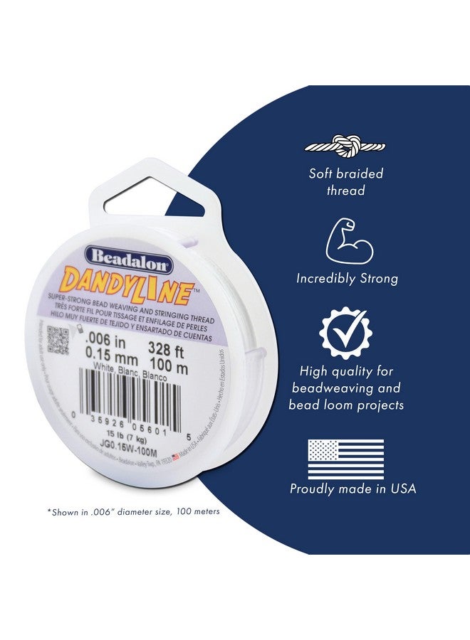 Beadalon Dandyline Bead Weaving & Stringing Thread 0.20 Mm / .008 In Black 25 M - Image 2