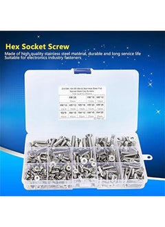 Generic Hex Flat Screw Kit, 260Pcs Stainless Steel 304 M4 8-16mm/M5 10-25mm/M6 12-25mm Hex Socket, Countersunk Screw Fasteners  - Image 4