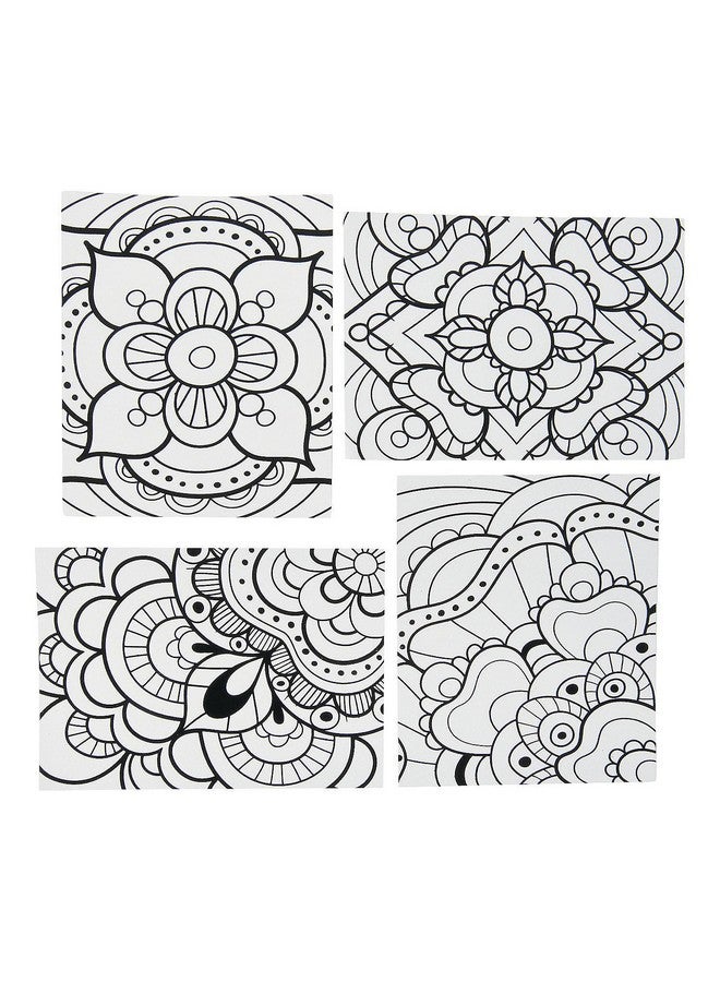 Fun Express Color Your Own Fuzzy Mandala Design Posters - Bulk Set of 24 - Crafts for Kids and Fun Home Activities - Image 1