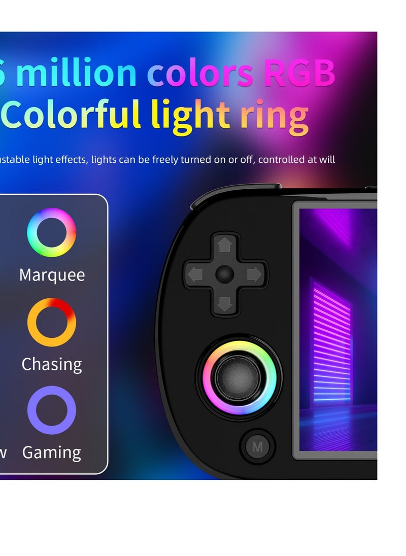 ANBERNIC  - Retro RG40XX H Portable Game Console, 64-bit, Linux, 4.0-inch IPS screen, Compatible with 5G WiFi, Bluetooth, HDMI-TV output (Black, 128GB) - Image 1