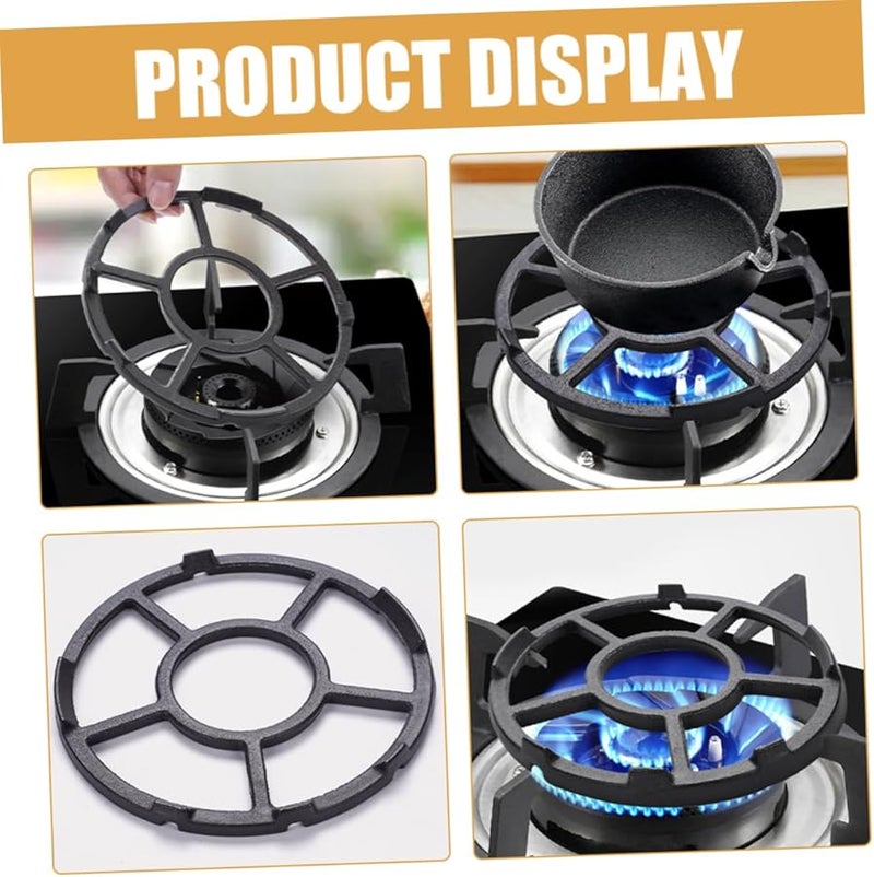 حلقة رف القدر غير القابلة للانزلاق للموقد الغازي، سهلة التخزين، حامل الوك - Image 5