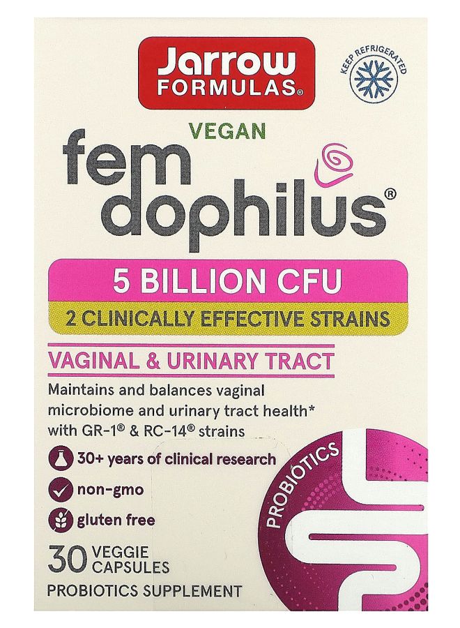 jarrow formulas Vegan Fem Dophilus 5 Billion CFU 30 Veggie Capsules