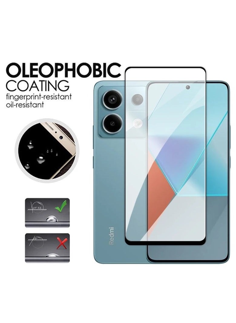 Screen Protector for Xiaomi Redmi Note 13 Pro Tempered Glass Screen Protector Full Screen Coverage Glass 9H Hardness Anti-Fingerprint Scratch Resistant HD Clear for Redmi Note 13 Pro  - Image 2