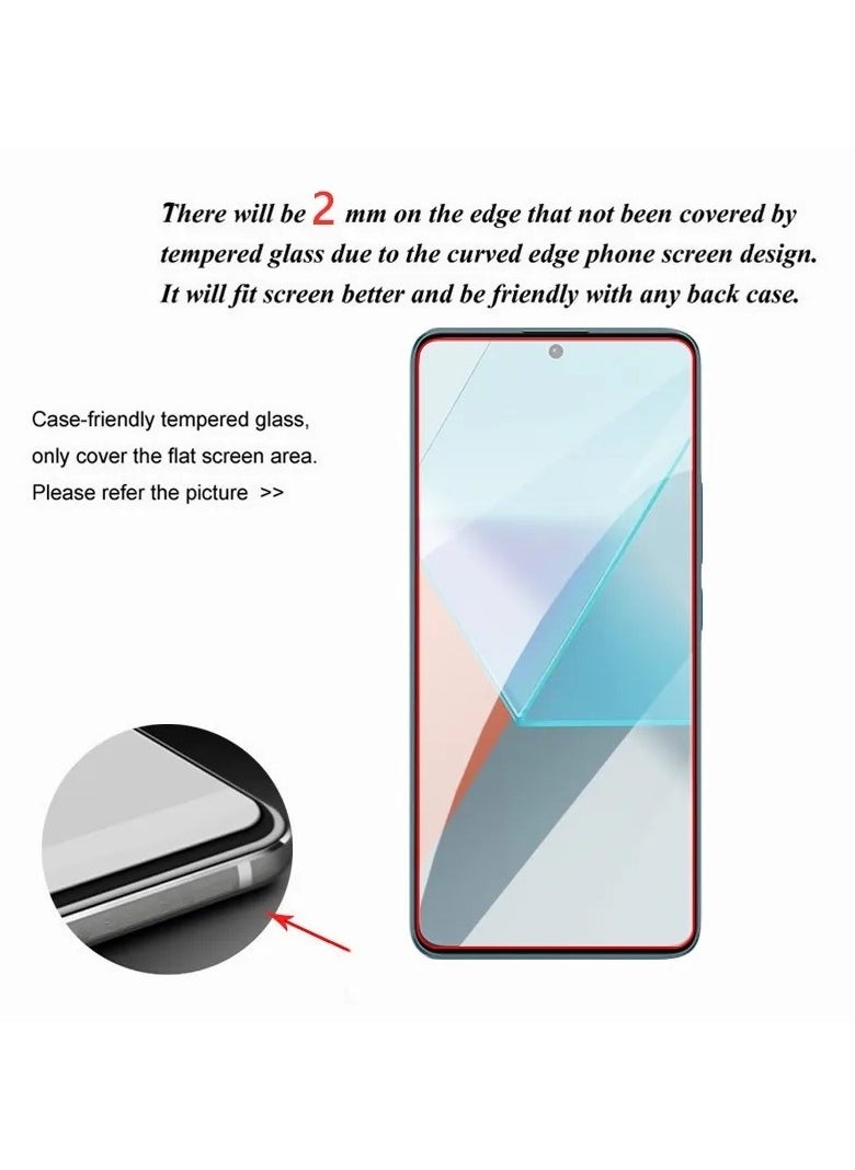 Screen Protector for Xiaomi Redmi Note 13 Pro Tempered Glass Screen Protector Full Screen Coverage Glass 9H Hardness Anti-Fingerprint Scratch Resistant HD Clear for Redmi Note 13 Pro  - Image 4