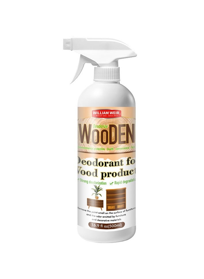 WILLIAM WEIR 500ml Wood Deodorizer & Odor Eliminator for Furniture - Natural Wooden Cabinet, Wardrobe & New Furniture Freshener - Formaldehyde & Paint Smell Remover for Solid Wood, Plywood & Timber - Image 1