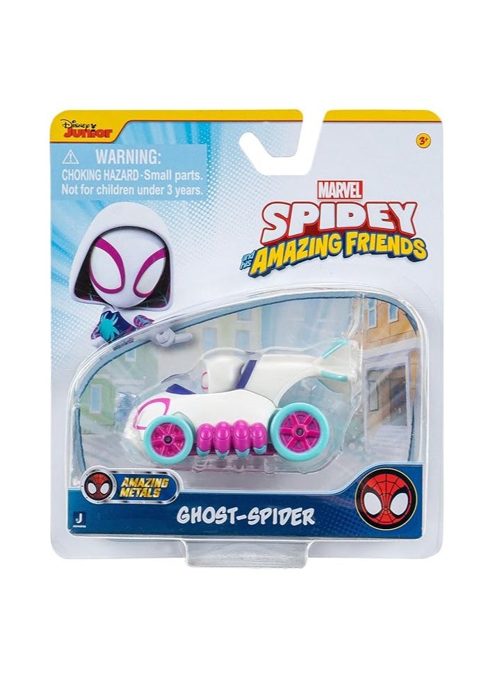 جازواريس - JAZWARES SPIDEY & FRIENDS، مركبات معدنية مذهلة، GHOST SPIDER - Image 1
