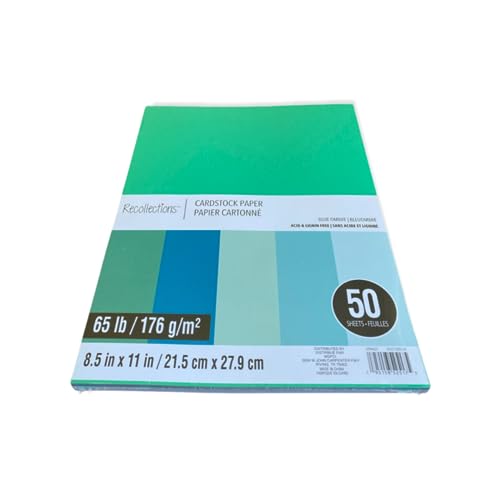 Recollections 50 Sheets 8.5” x 11” Blue Ombre Cardstock Paper by Recollections - Acid and Lignin Free Paper for Scrapbooks, Arts & Crafts - 1 Pack - Image 3