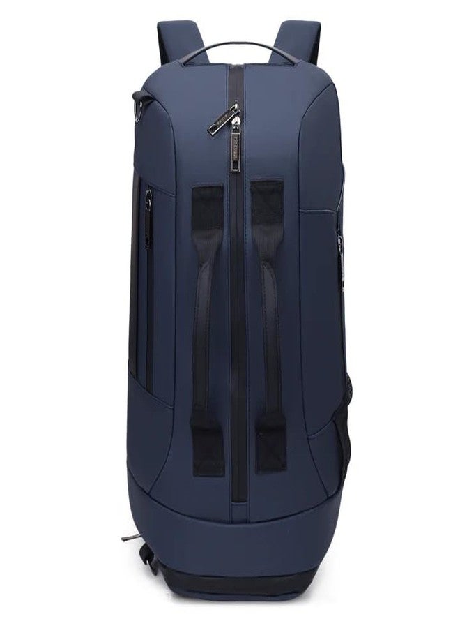 ristoss Large Capacity Travel Backpack Men's Business Travel Bag Outdoor Mountaineering Bag Waterproof Backpack, Fitness Sports Bag (Blue) - Image 1