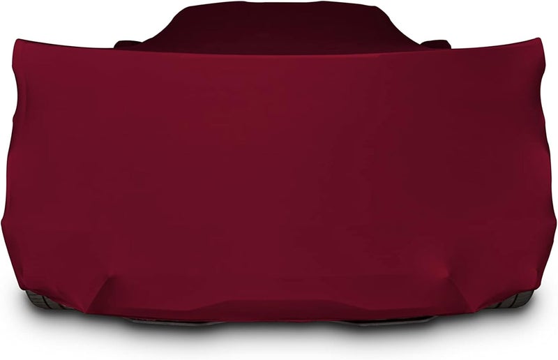 SR1 Performance C8 Corvette Stingray Ultraguard Stretch Satin Indoor Car Cover - Dark Red - Image 5
