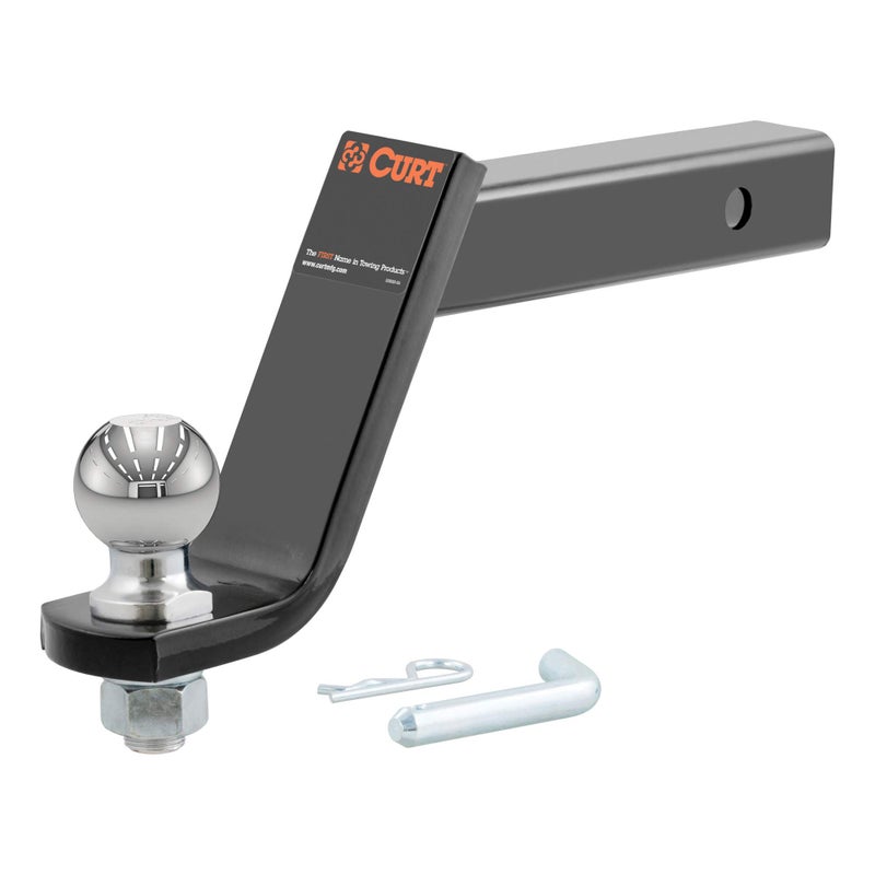 CURT 45065 Lifted Truck Trailer Hitch Mount with 2516Inch Ball  Pin Fits 2Inch Receiver 7500 lbs 6Inch Drop