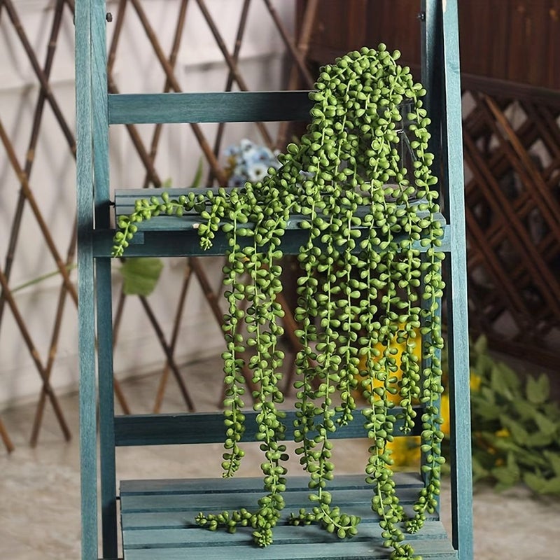 Set Of 4 Artificial Hanging Plants 73cm Long Featuring Pearl String Succulents For Indoor Home Wall Decor And Outdoor Decoration - Image 5