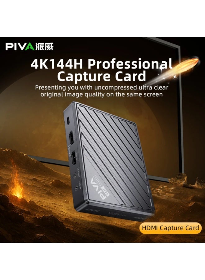 بيفا محول تيار بيفا VD15 للبث المباشر بطاقة التقاط الفيديو مع إضاءة RGB احترافية بدقة 4K ومعدل تحديث متغير 144Hz RGB VRR لمنفذ HDMI مخصصة لألعاب XBox وPS5 Switch والبث المباشر وطائرات DJI Drone - Image 2