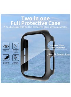 TWEGGON Apple Watch Case Series 10 46MM, Protection Case with Builtin Tempered Glass Case for Apple Watch Series 10 46mm Black  - Image 2