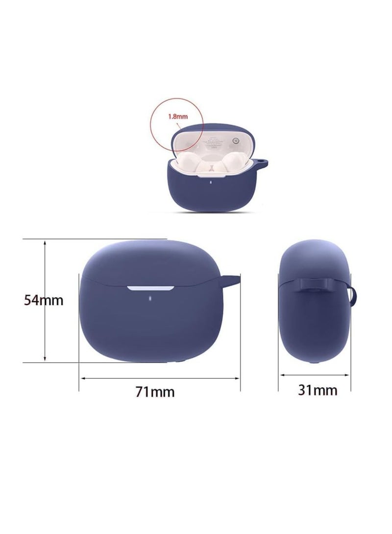 Silicone Cover Case Compatible with Anker Soundcore Life P2i / Anker R100 Portable Protective Case Cover With Keychain For Anker P2 i / R100 (Blue)  - Image 3