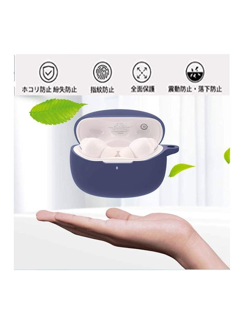 Silicone Cover Case Compatible with Anker Soundcore Life P2i / Anker R100 Portable Protective Case Cover With Keychain For Anker P2 i / R100 (Blue)  - Image 2