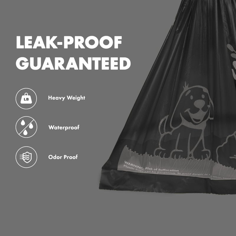 GORILLA SUPPLY Dog Poop Waste Bags with Dispenser and Leash Tie, 9" x 13", Black, 1000 Count - Image 5