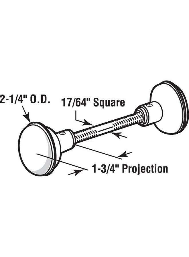 Prime-Line E 2499 Solid Brass Vintage Door Knob Spindle Set, 2-1/4 In. Outside Diameter, Bronze (Single Pack) - Image 2