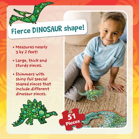 Peaceable Kingdom Shiny Dinosaur Floor Puzzle  1 EA - Image 4