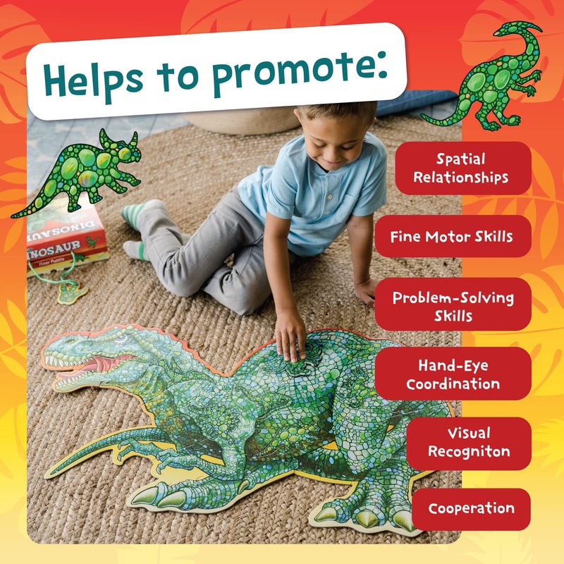 Peaceable Kingdom Shiny Dinosaur Floor Puzzle  1 EA - Image 3