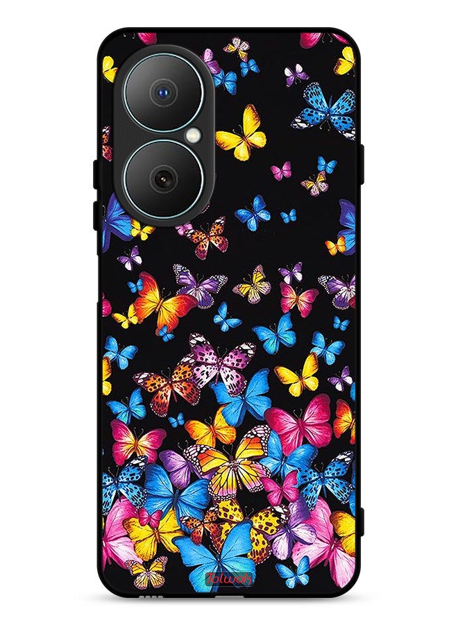 Tolwak Huawei Nova Y73 Protective Case Cover Colorful Butterflies