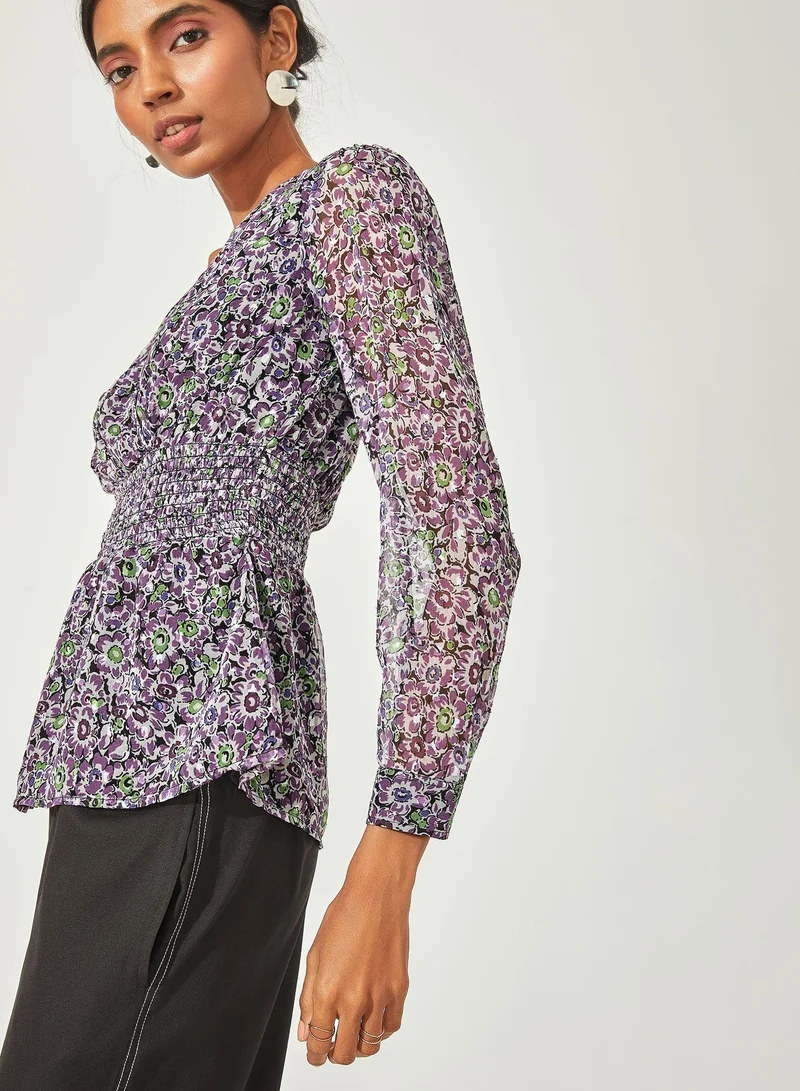 ذا ليبل لايف بلوزة ديست فلورال سموكد