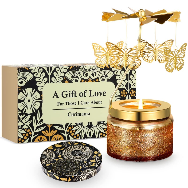 Curimama Mothers Day Gifts for Mom, Butterfly Candle Gifts for Women, Unique Birthday Gift for Women Mama Sister, Best Mom Gift for Grandma, Mother in Law, Rotatable Scented Candles Presents for Easter - Image 1