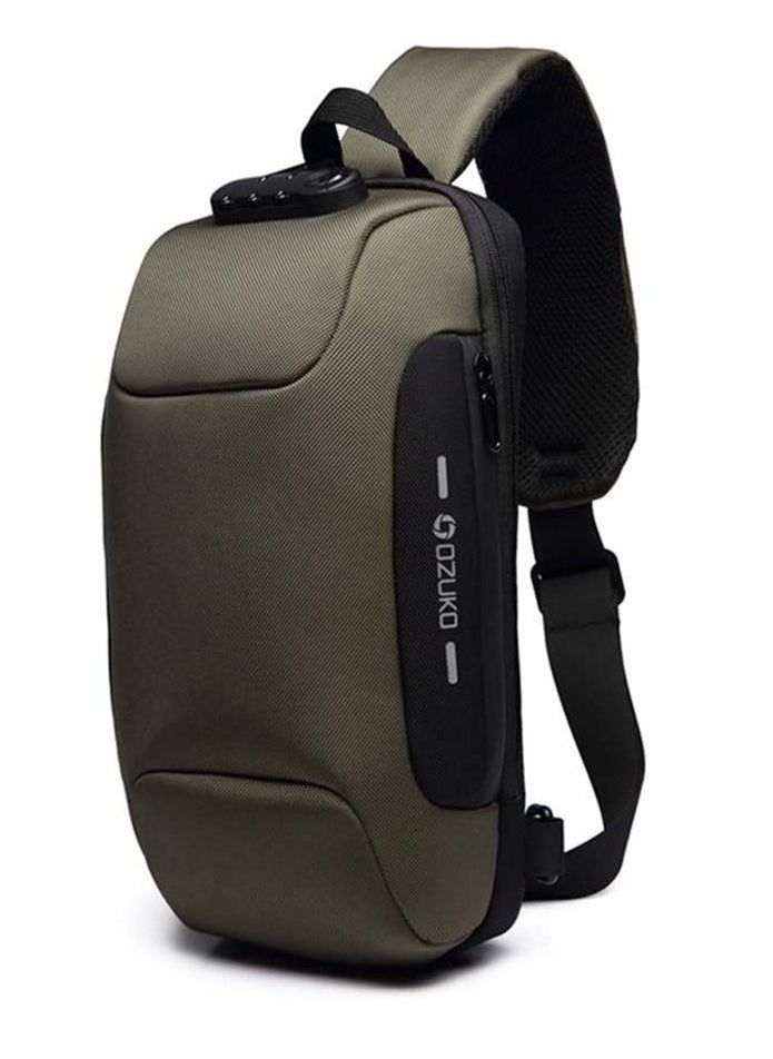 OZUKO - Anti Theft Sling Bag Shoulder Crossbody Backpack Waterproof Chest Bag with USB Charging Port Lightweight Casual Daypack - Image 1
