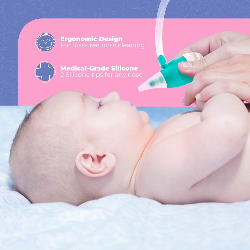 OCCObaby Manual Baby Nasal Aspirator  Nose Sucker for Toddlers and Newborns  Baby Congestion Relief  Aspirador Nasal para Bebes  Baby Nose Aspirator for Runny Nose Relief for Toddlers and Infants - Image 4