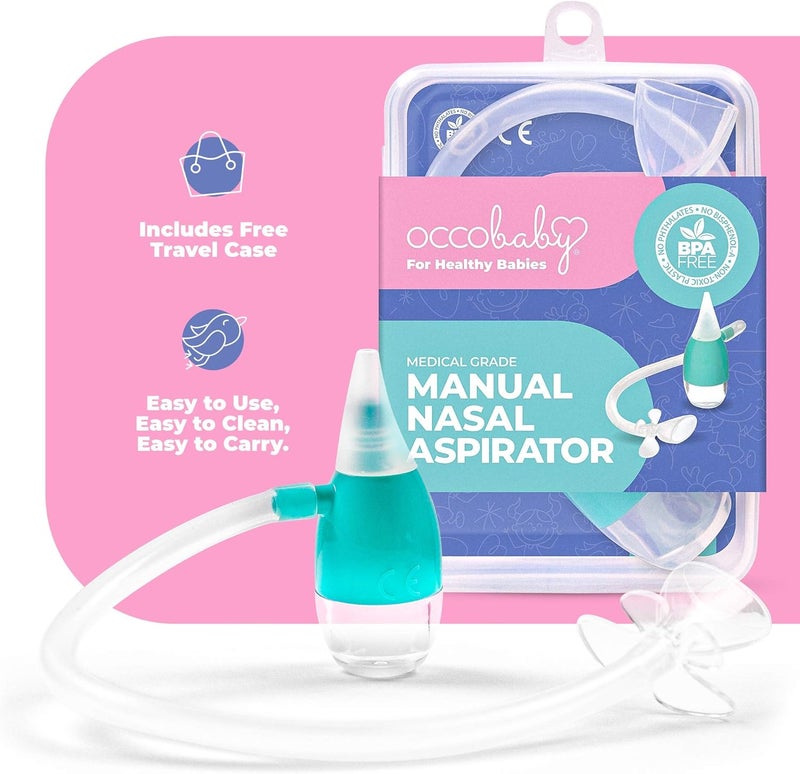 OCCObaby Manual Baby Nasal Aspirator  Nose Sucker for Toddlers and Newborns  Baby Congestion Relief  Aspirador Nasal para Bebes  Baby Nose Aspirator for Runny Nose Relief for Toddlers and Infants - Image 5