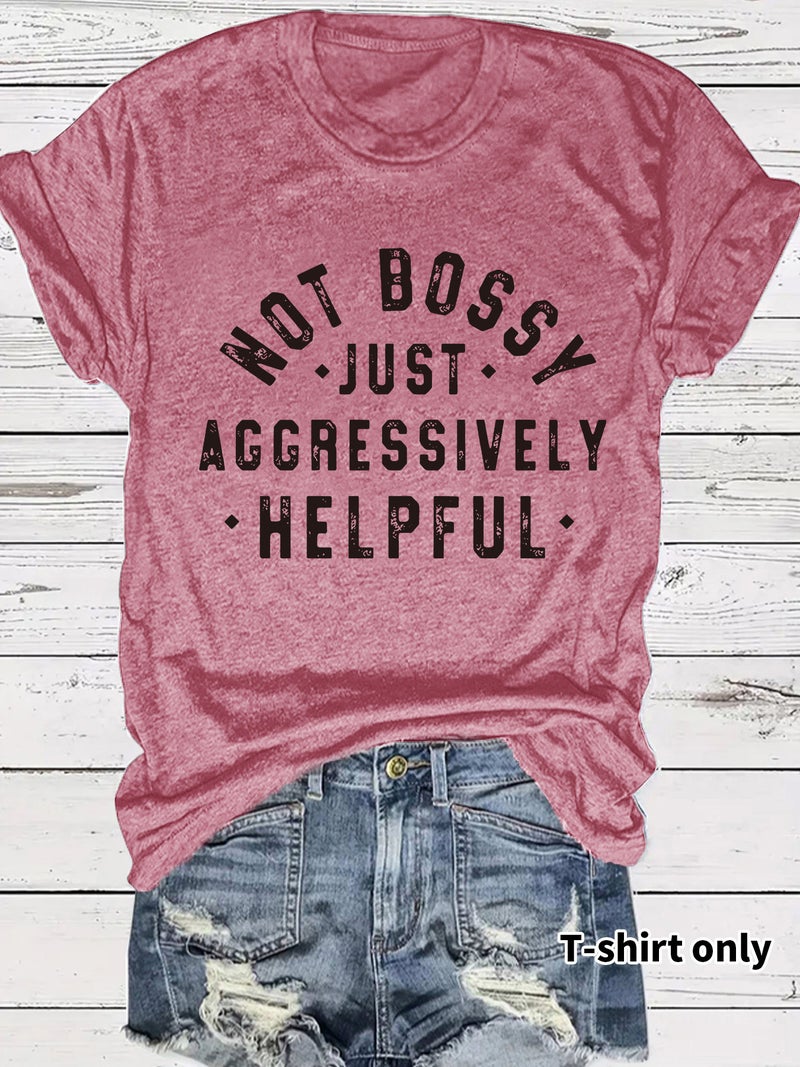 Aggressively Helpful Fashion Loose Casual Short Sleeve Round Neck T-Shirt Women - Image 2