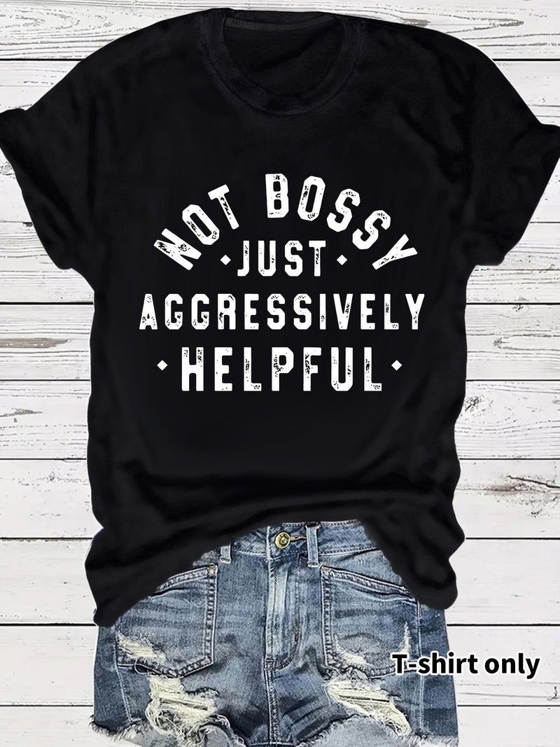 Aggressively Helpful Fashion Loose Casual Short Sleeve Round Neck T-Shirt Women - Image 5