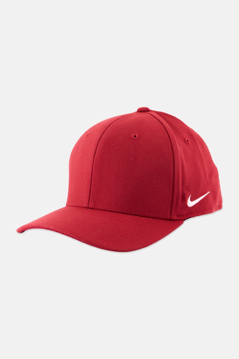 Nike قبعة مرنة بشعار مطرز للرجال، مارون - Image 1