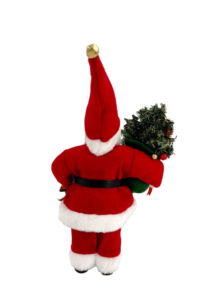 CHRISTMAS MAGIC Standing Santa With Tree 30cm - Image 2