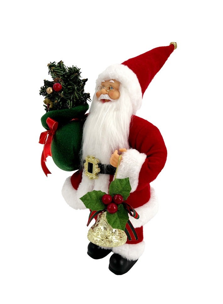 CHRISTMAS MAGIC Standing Santa With Tree 30cm - Image 4